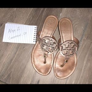 Tory Burch Miller Sandals Rose Gold 7.5